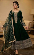Party gown - bottle green