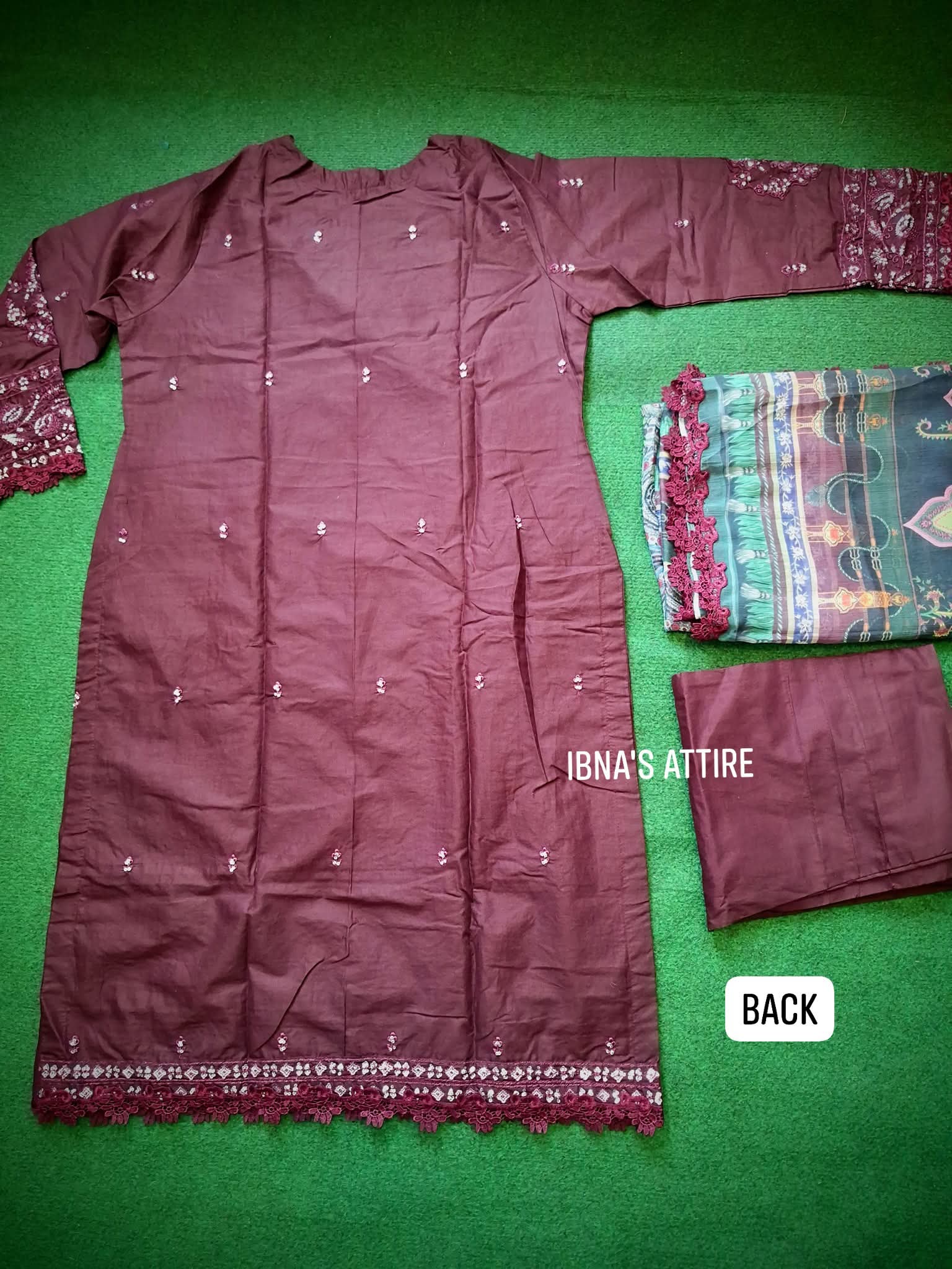 Pakistani Embroidered Lawn 3-Piece Suit - Summer Collection