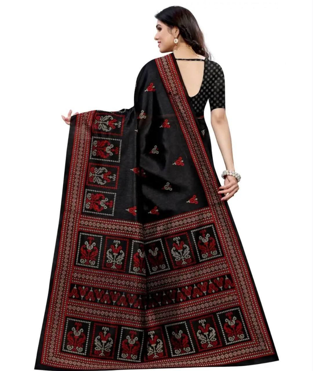 Kalamkari Leinen-Jute-Seidensari