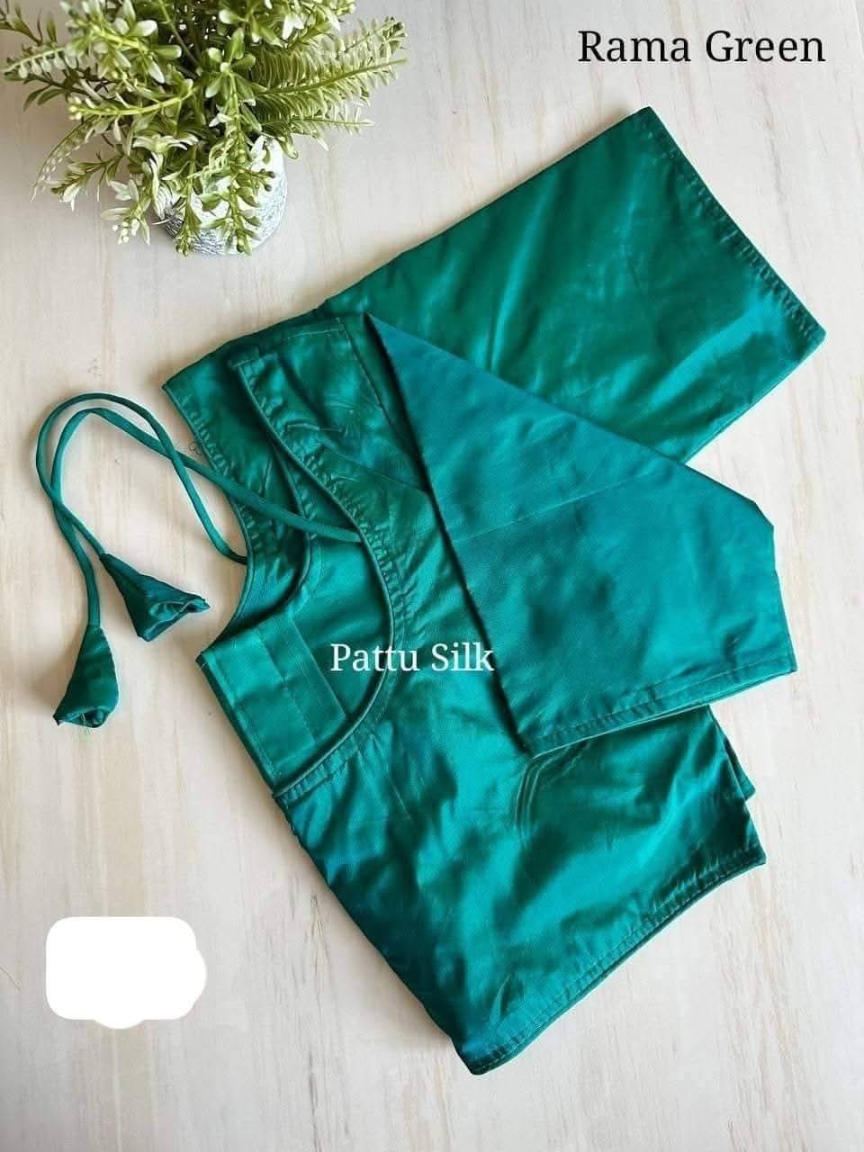 Readymade blouse- Rama green- Free size- (38,40,42)