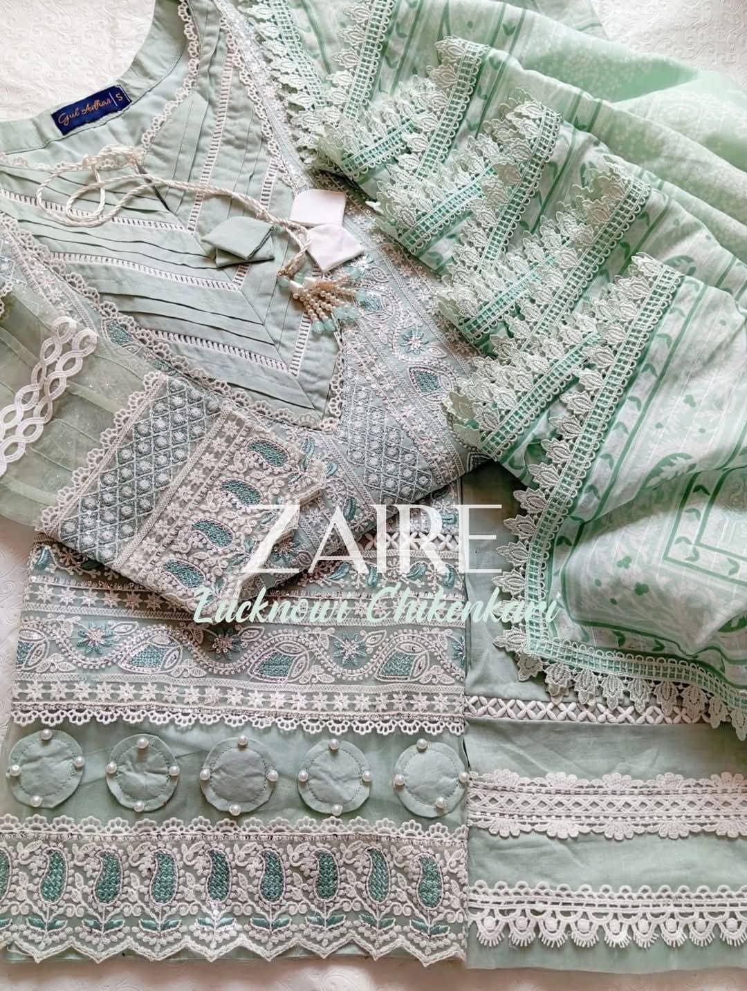 Luxury Chikenkari Lawn Three piece