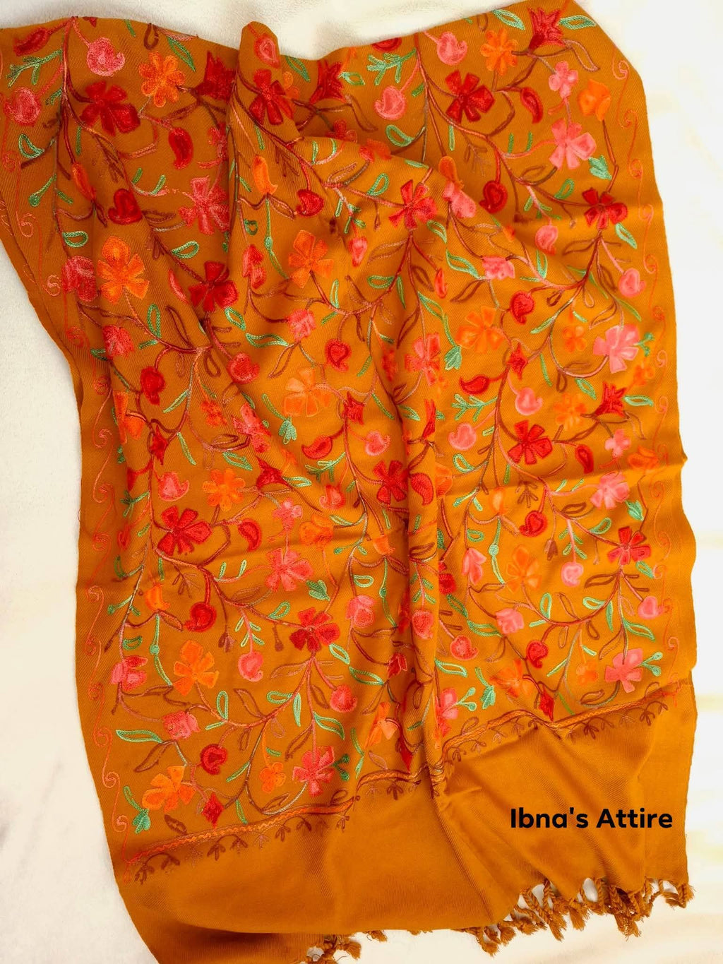 Woolen shawl-orange