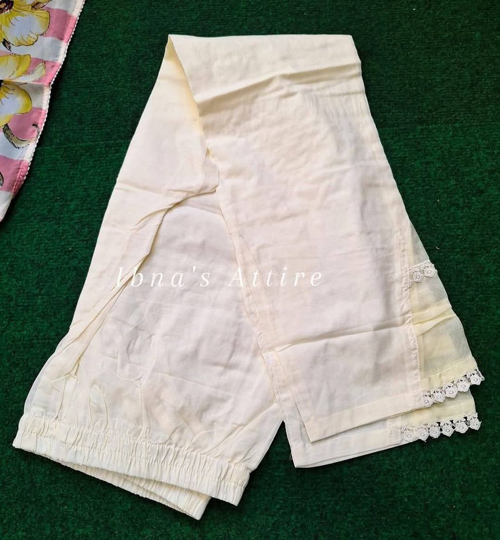 Pure Cotton Self Weaving Suit with Organza Dupatta