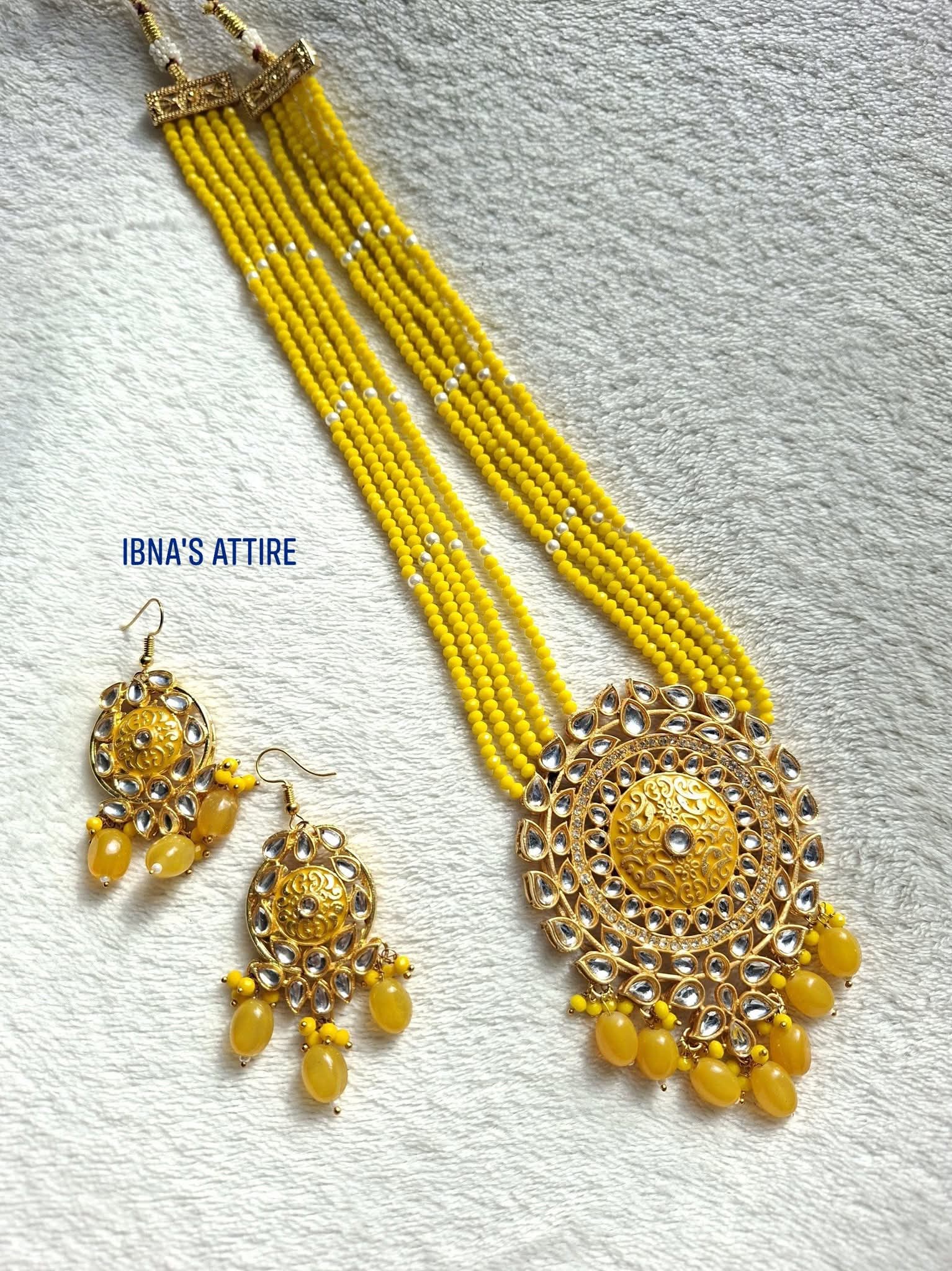 Necklace set- yellow