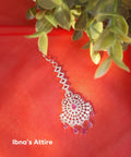 Silver plated AD headpiece- pink