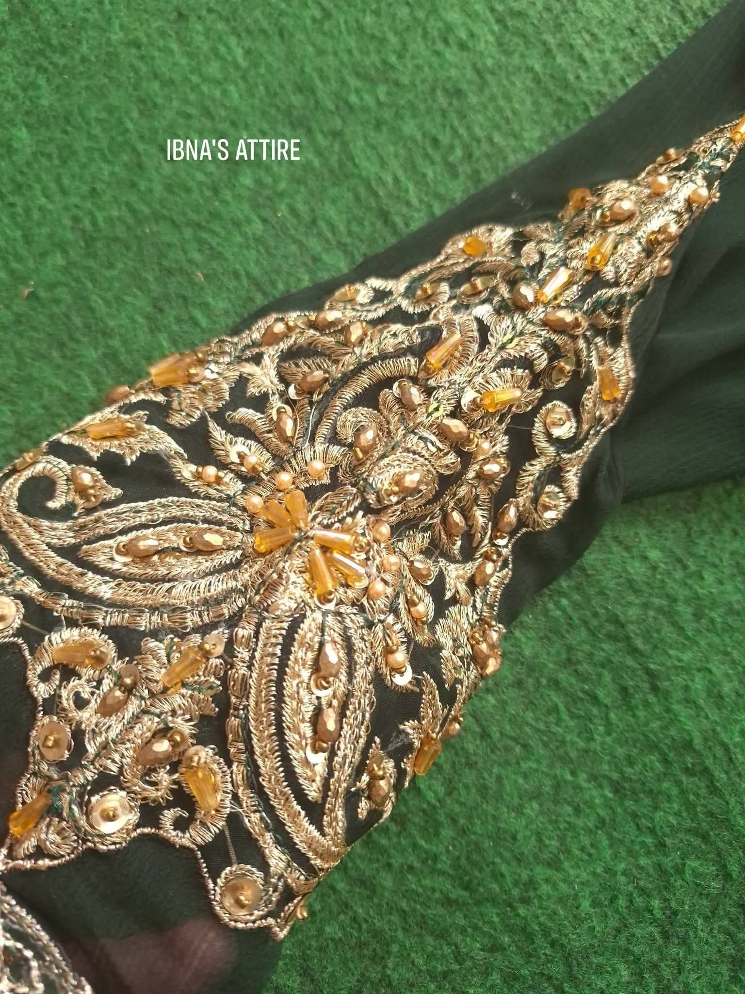 Party gown - bottle green
