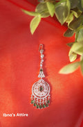 Silver plated AD headpiece- green