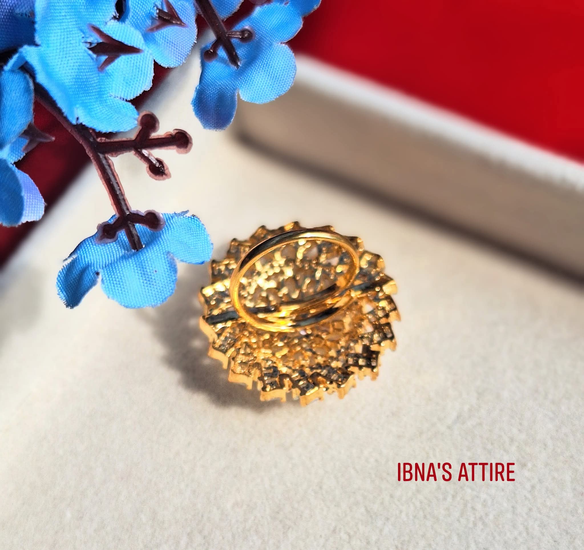 AD Gold plated adjustable ring