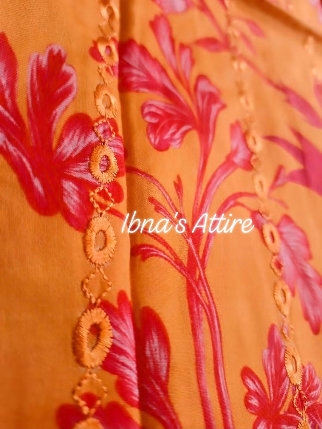 Gull Jee Digital Printed Pure Cotton 3-Piece Suit with Pearl & Organza Patch Work (size- 42)