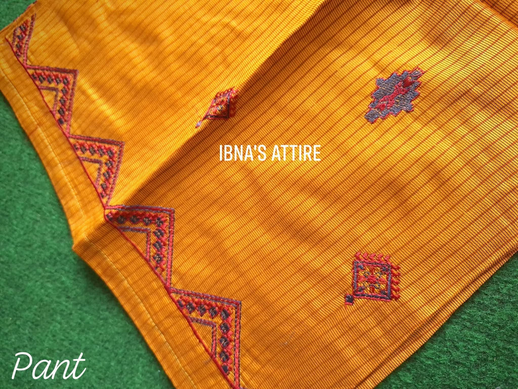 Pakistani silk khaddi three piece