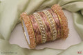 Polki bangles set- rose gold