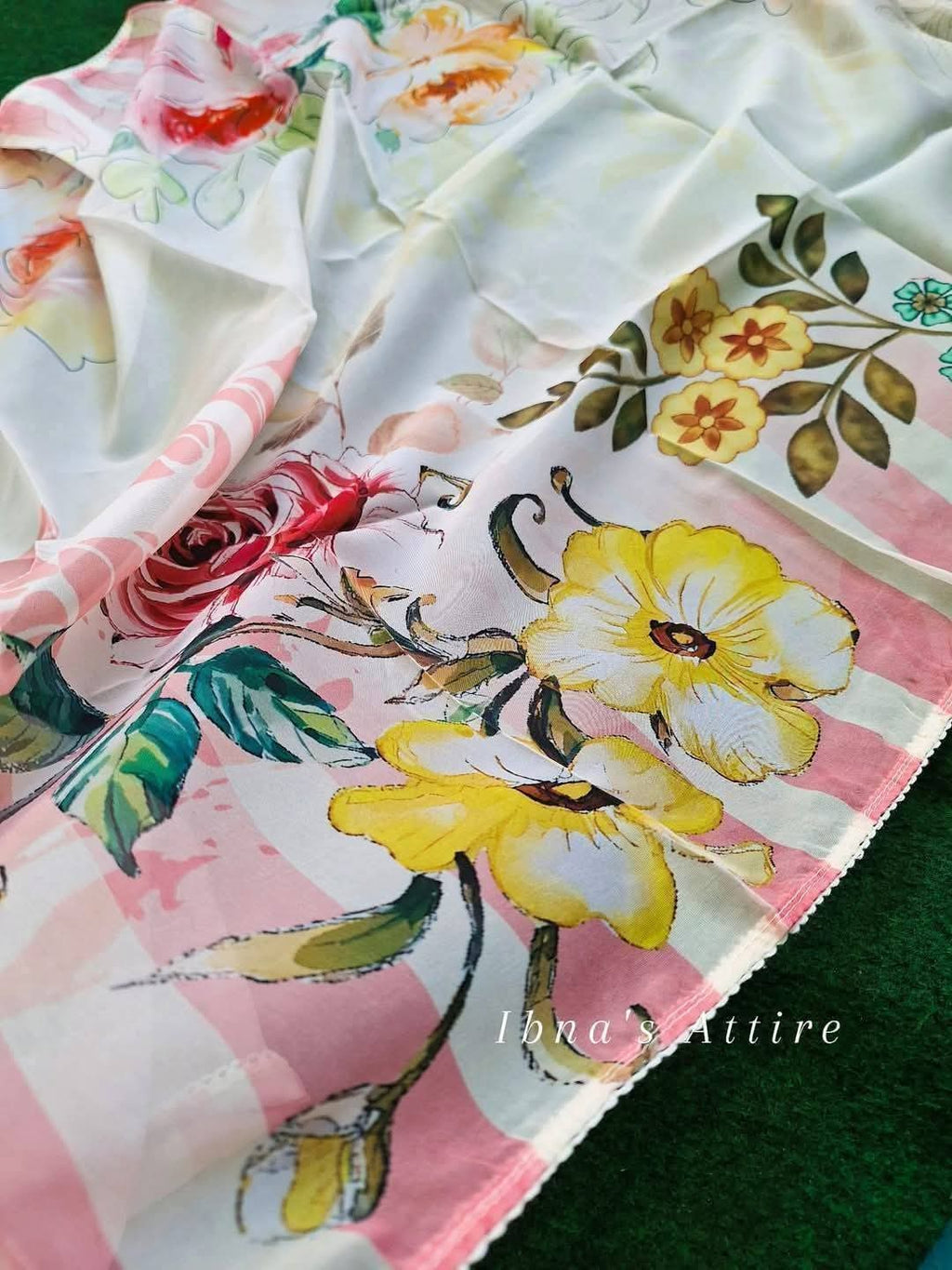 Pure Cotton Self Weaving Suit with Organza Dupatta