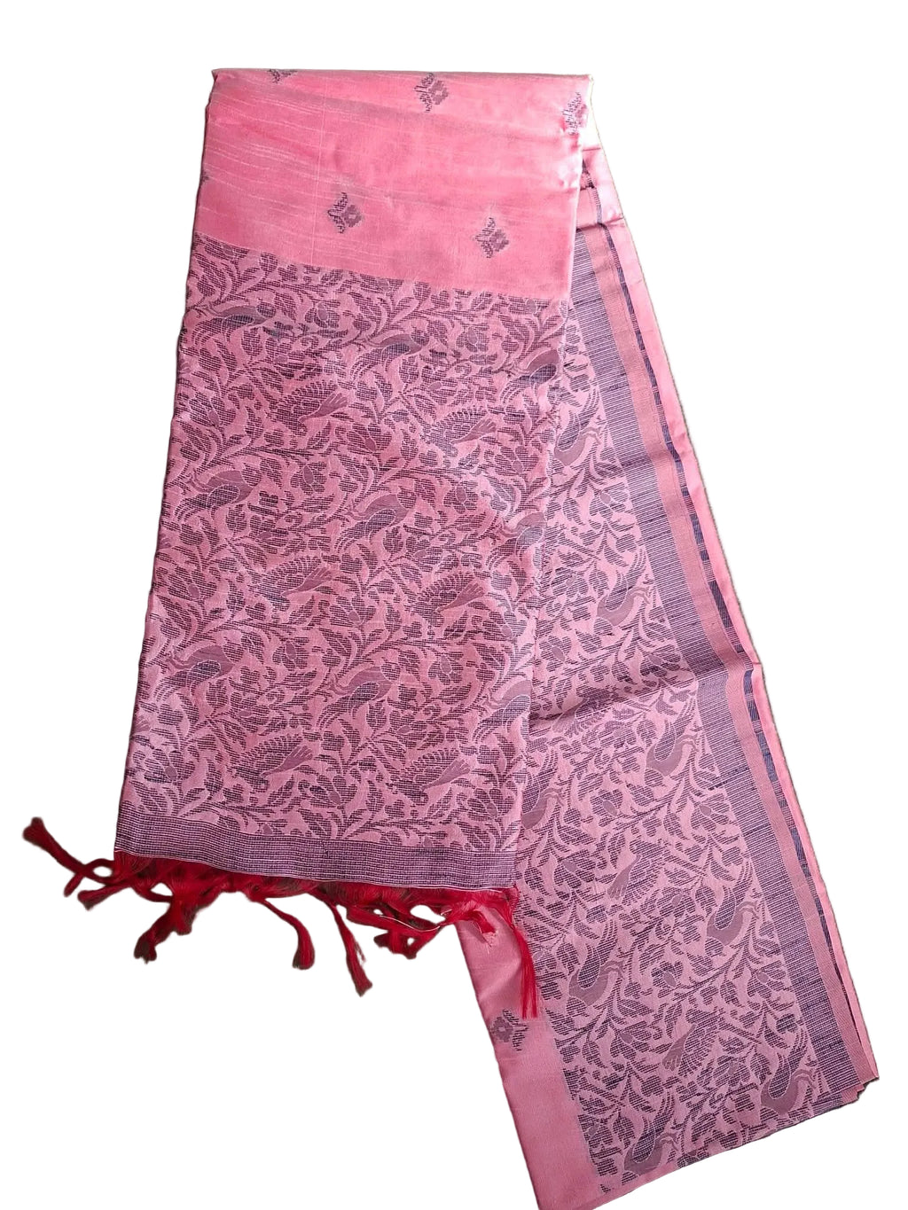 Madhubani Ghicha Raw Silk Saree with Full Body Weaving | Heavy Woven Border, Pallu & Blouse Piece