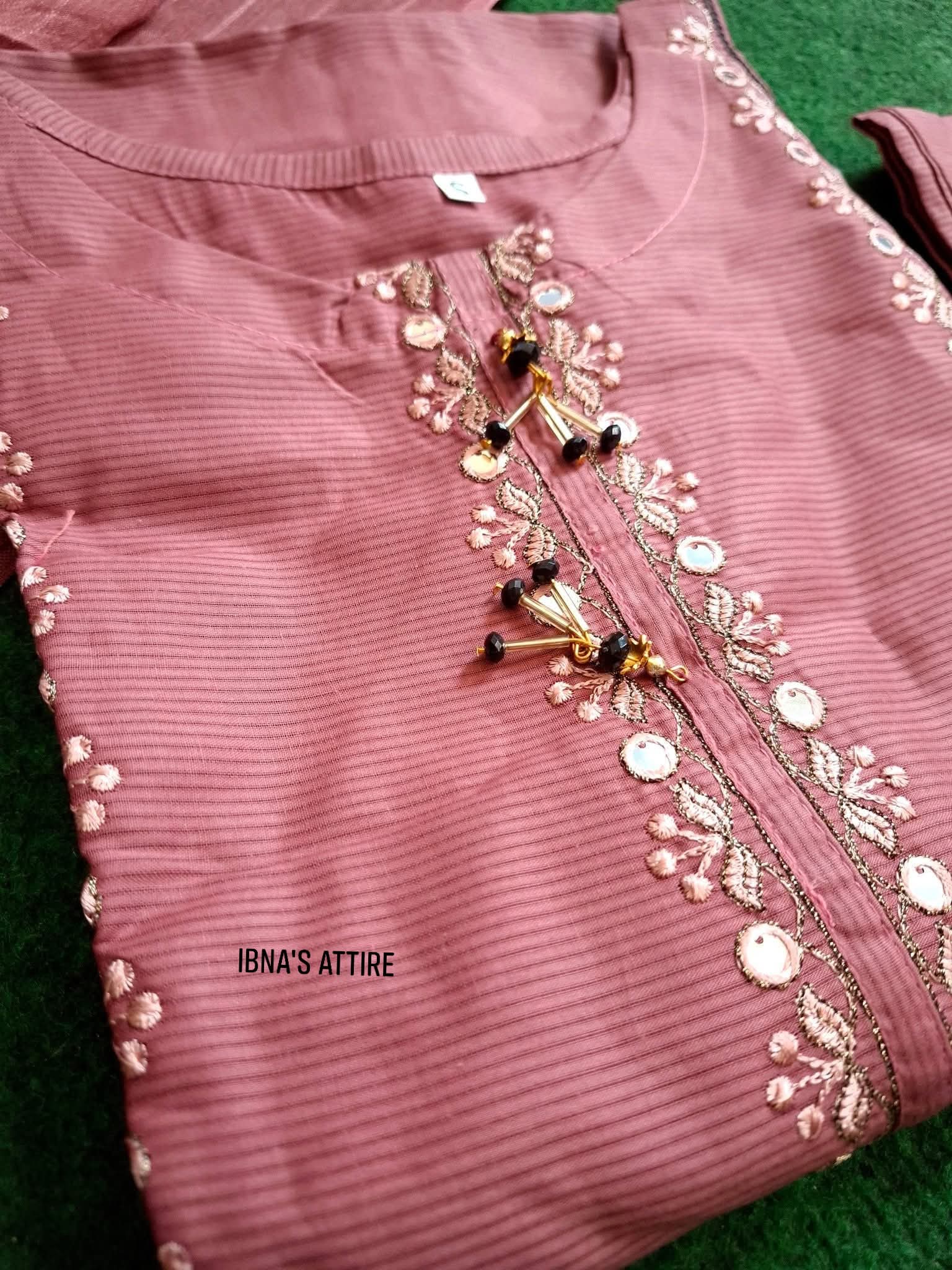 Pakistani self cotton three piece