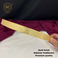 Traditional South Indian Nakkasi Vaddanam, High-end gold plating that gives the appearance of solid gold without the heavy weight, Deep, detailed temple-style surface engravings that capture the true essence of traditional gold craftsmanship.