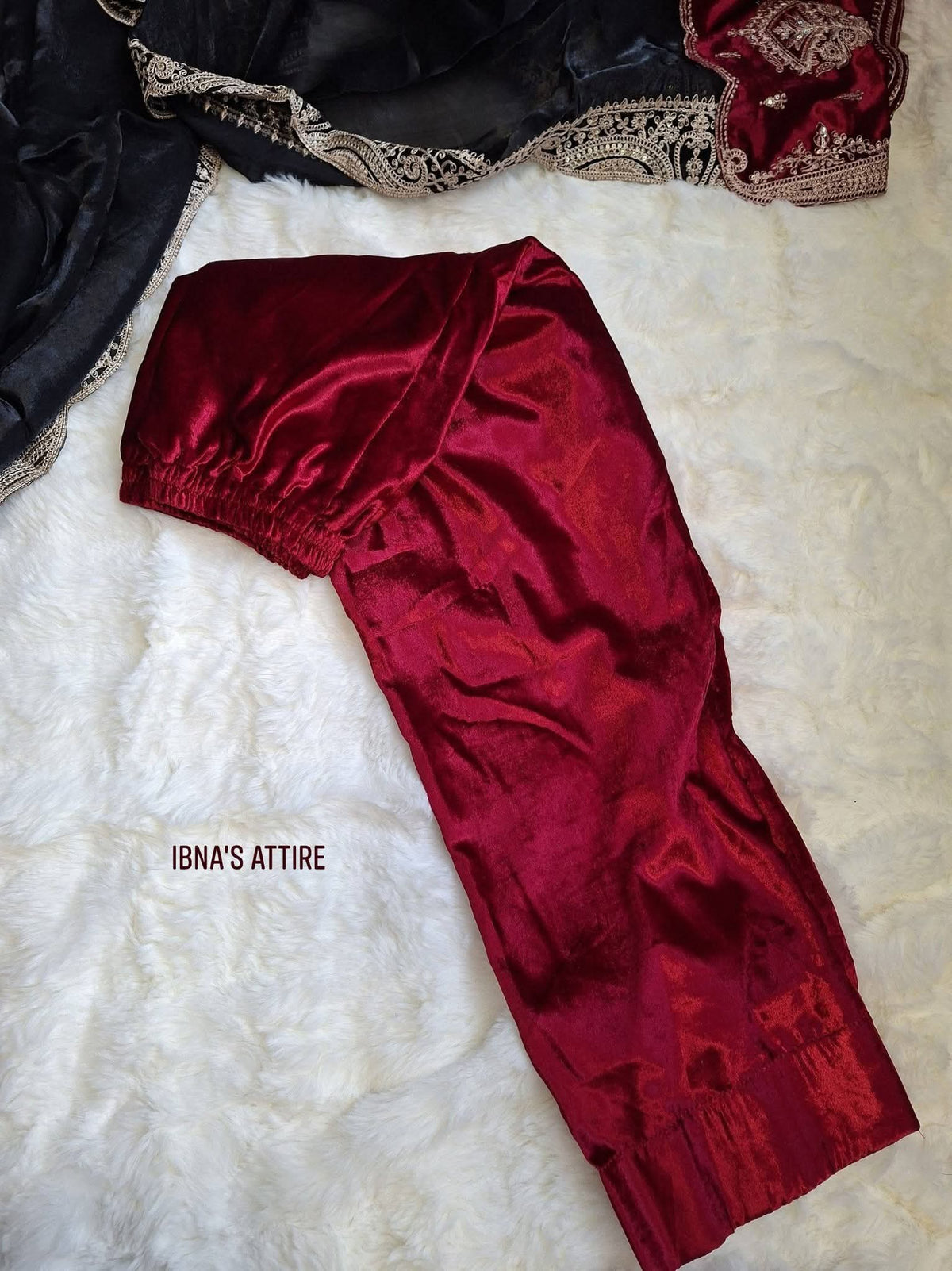 Women's Premium Ice Velvet Zari Embroidered 3-Piece Suit with Fendi Dupatta | Maroon Festive Wear