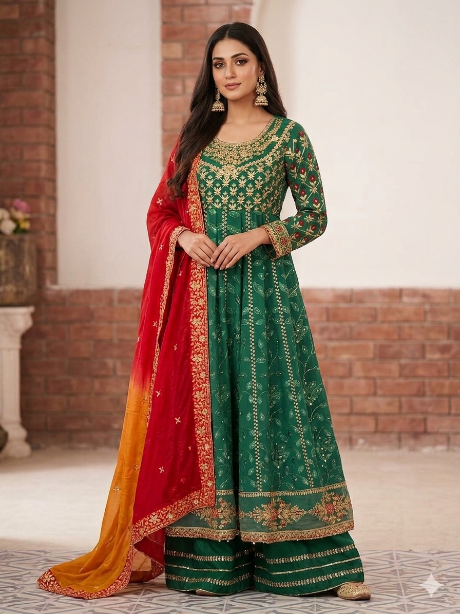 Anarkali- green