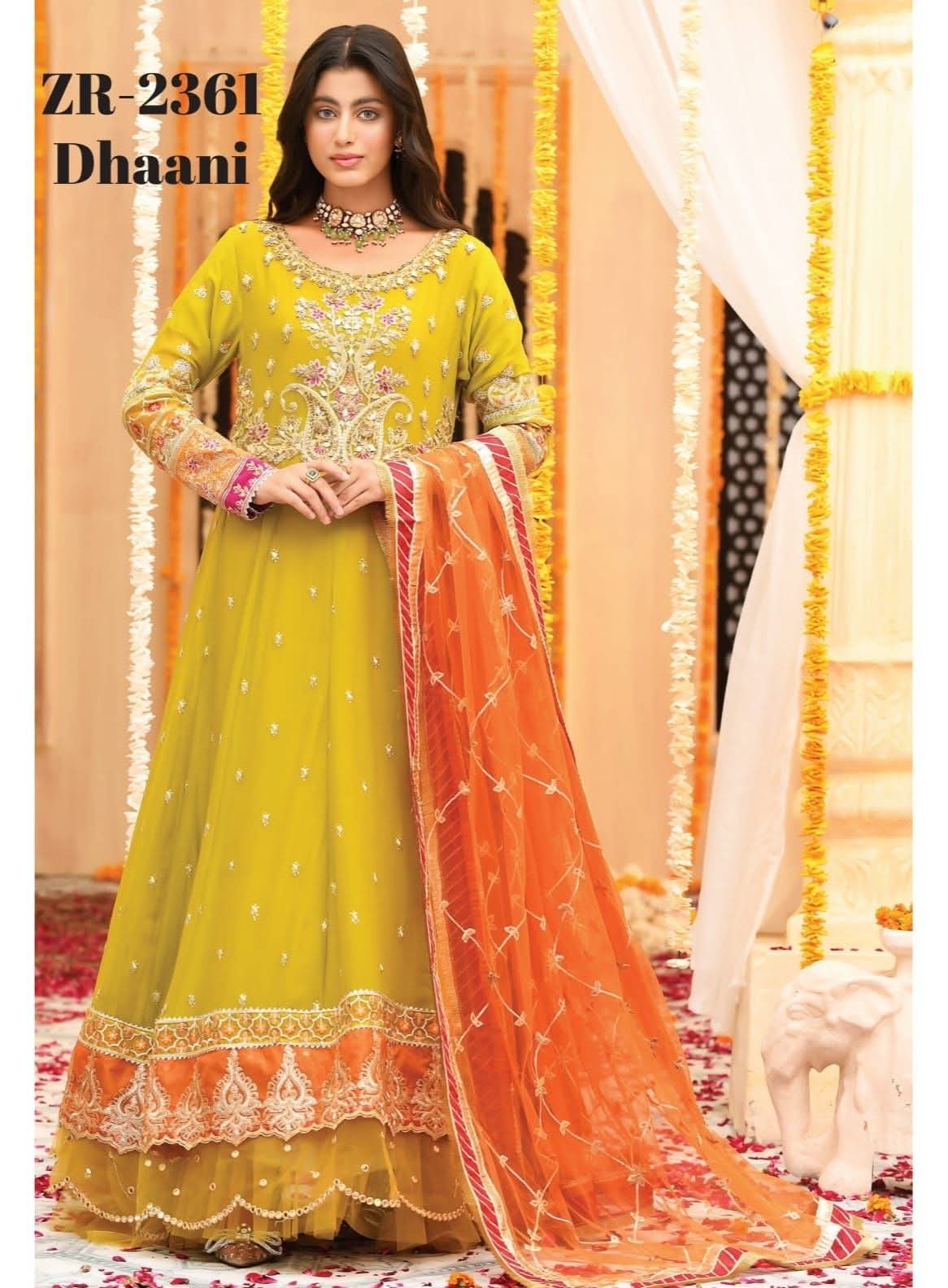 Zahar Rubab Party Gown (Length- 57")