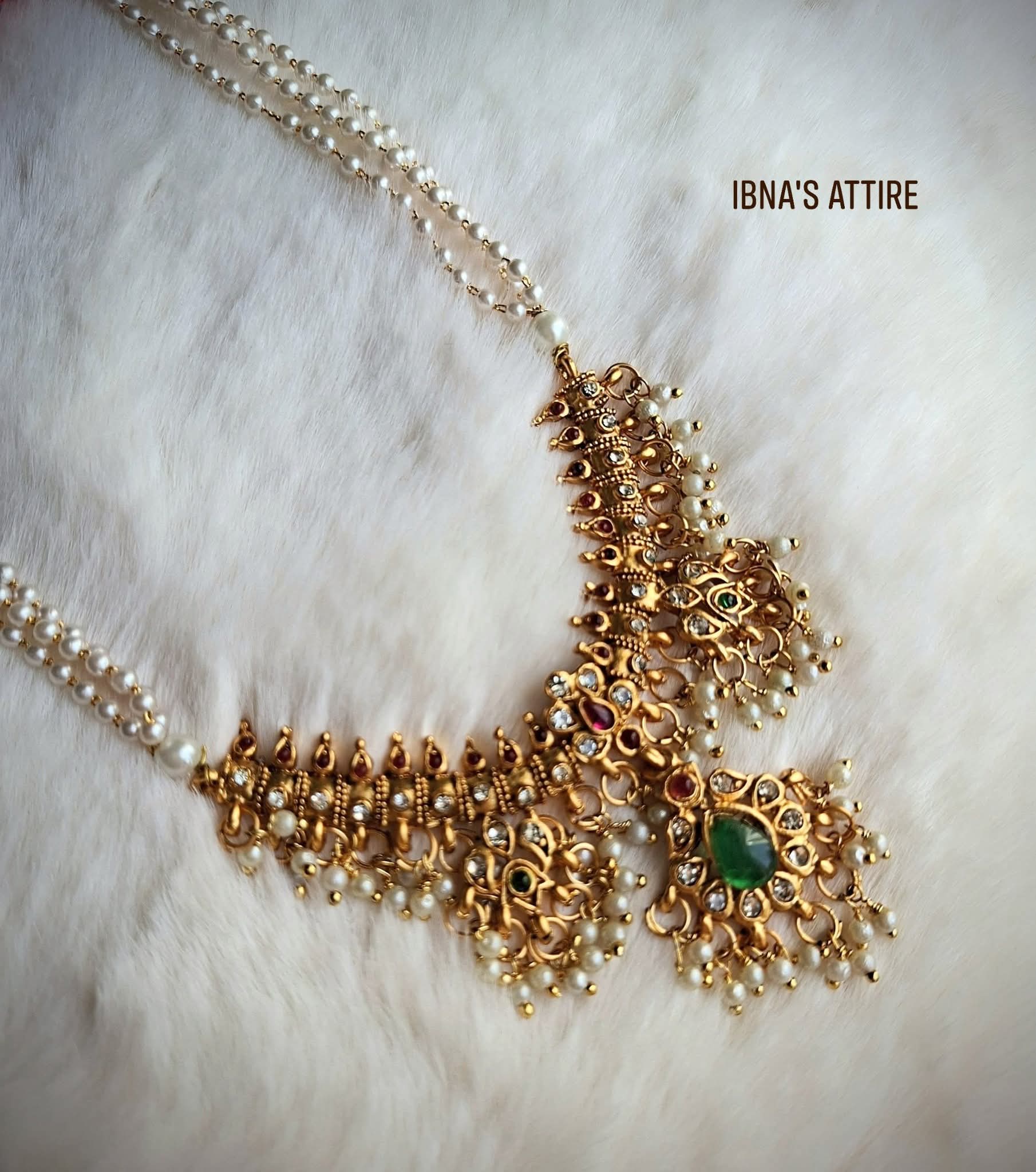 Matte long necklace set
