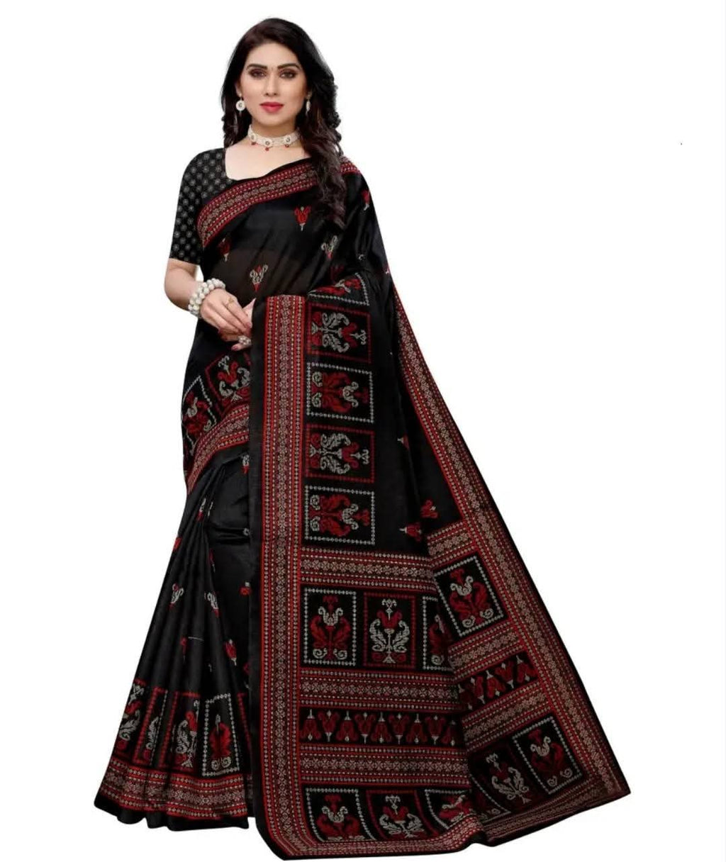 Kalamkari Leinen-Jute-Seidensari