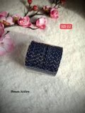 Kids Navy Blue Glitter Bangle Set | 24-Piece_ Festive Stack (Size 2.2)