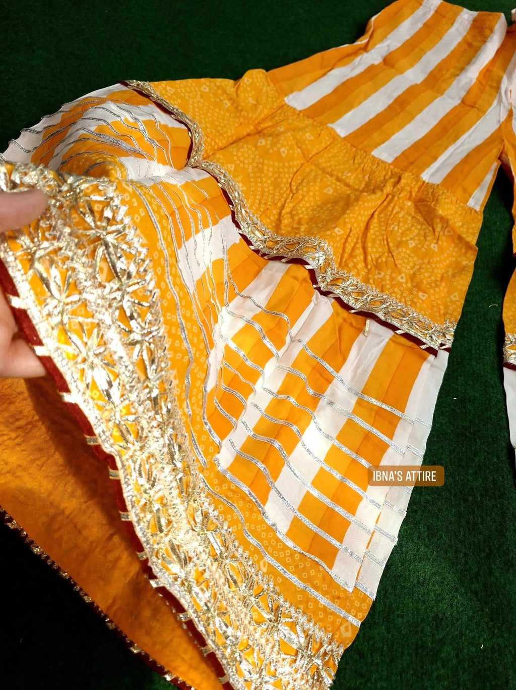 4-Piece Yellow Sharara Suit Set with Zari Embroidery Kurti, Cotton Flared Sharara, Heavy Dupatta & Matching Potli Bag