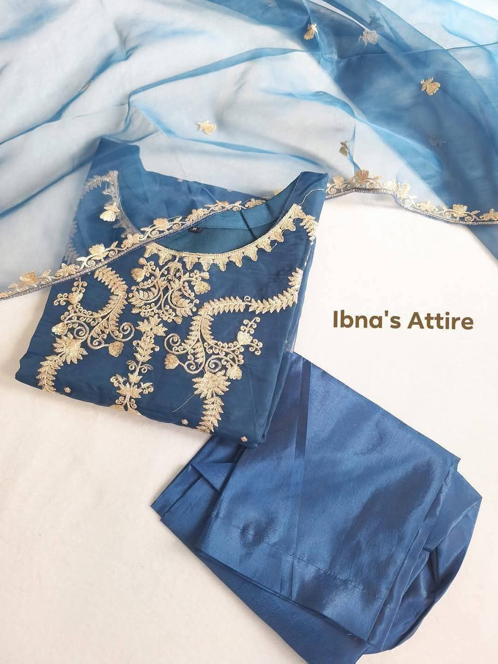 Organza Party Three piece suit - blue