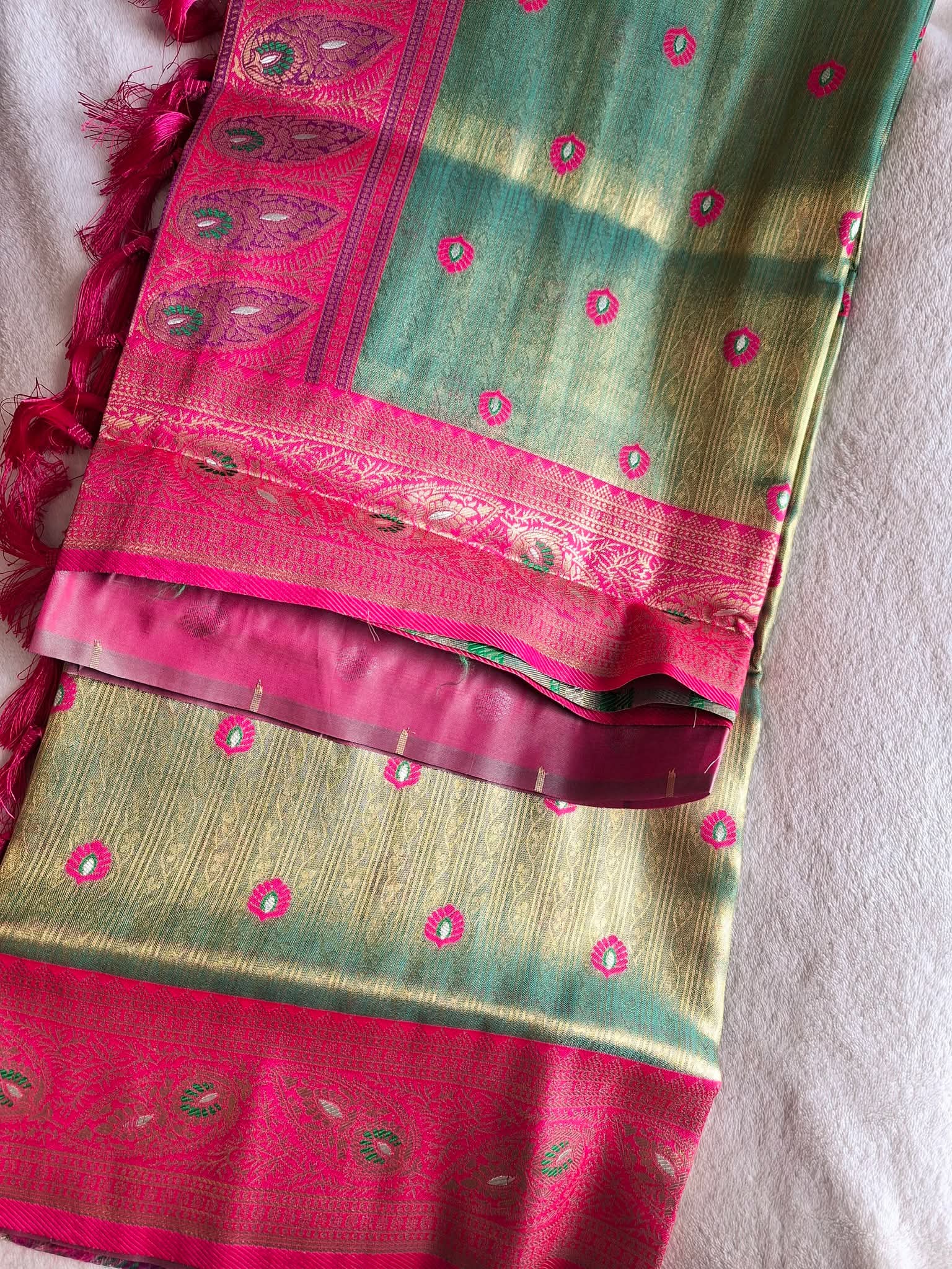 Tissue paithani silk saree