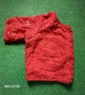 Soft Georgette Chikankari Blouse in Maroon Red color-(size-40) (Free Size Alteration From 36 to 44 Size)