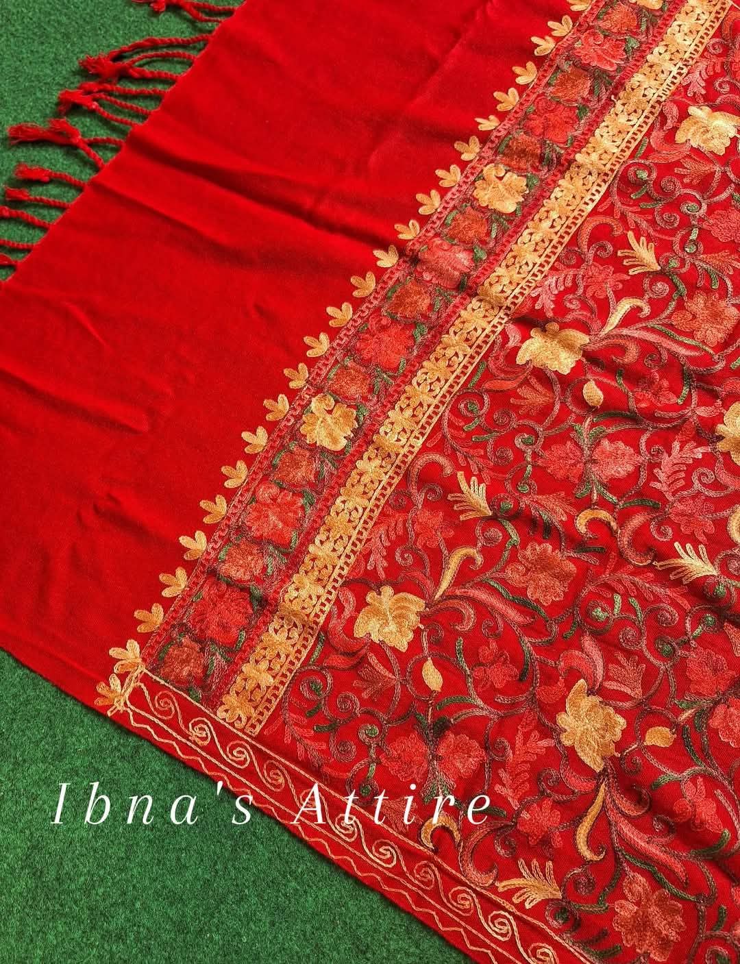 Original Kashmiri shawl- red