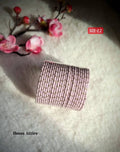 Kids Baby Pink Glitter Bangle Set | 24-Piece_ Festive Stack (Size 2.2)