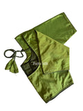 Pattu silk Readymade blouse in Mehendi - (Size- 38)- (Free size alteration from 36 to 40 size)
