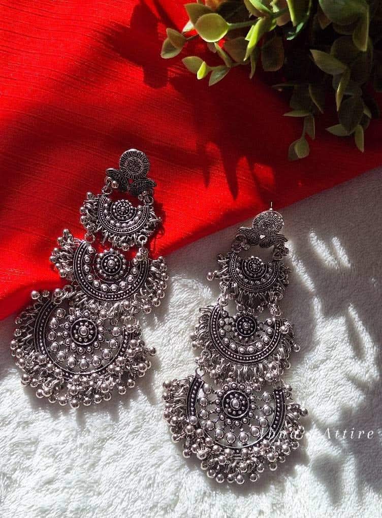 German silver long earring