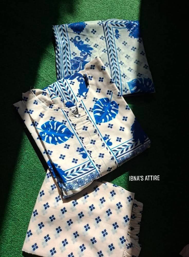 Pure Cambric cotton three piece