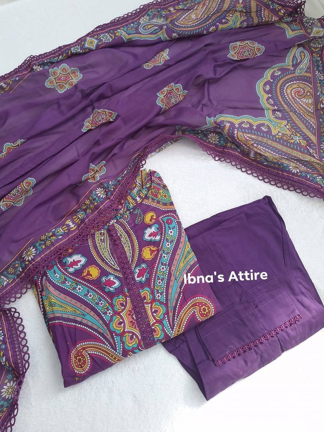 Pakistani Lawn Three piece