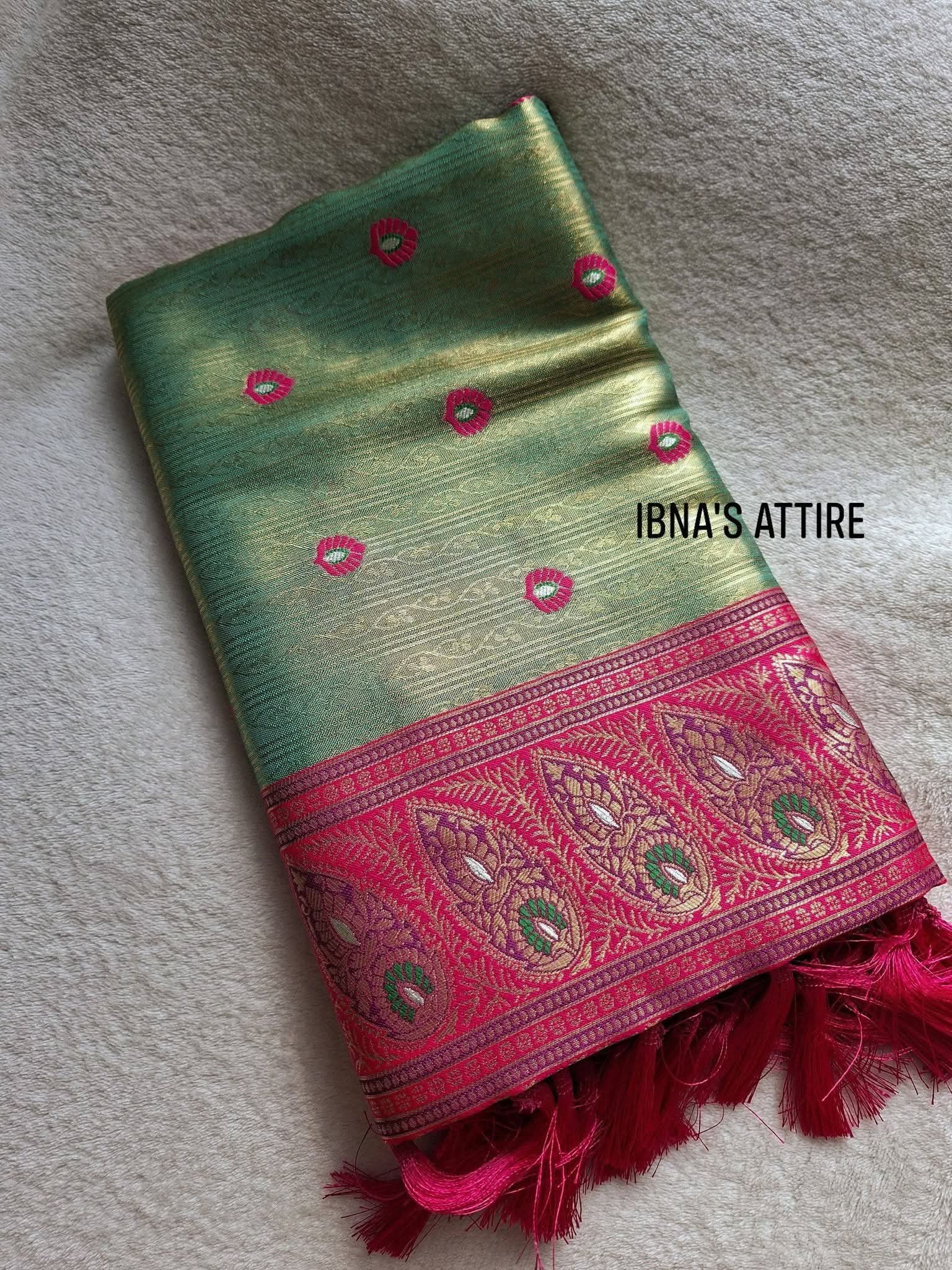 Tissue paithani silk saree