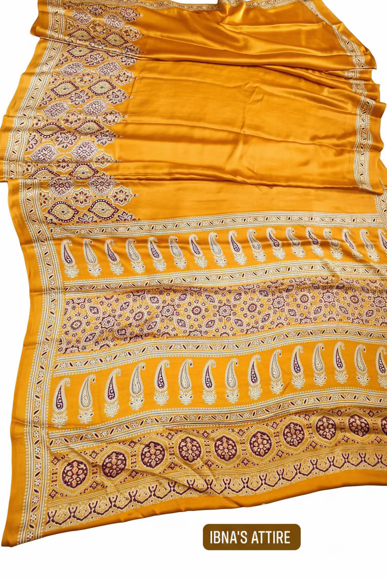 Ajrakh Satin-Crêpe-Seidensari