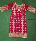 Rani Pink Georgette Sequin Embroidery Party Suit Set (Size-38)