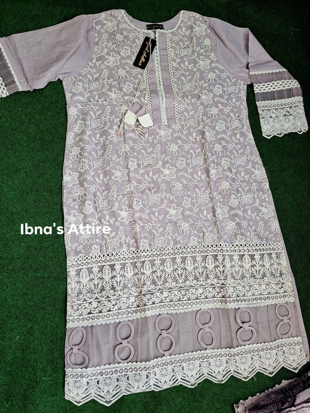 Gul Adhar - Luxury chikankari- light purple