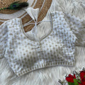 Readymade blouse- white - free size- 38,40,42