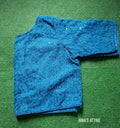 Soft Georgette Chikankari Blouse in Navy Blue Color -(size-40) (Free Size Alteration From 36 to 44 Size)