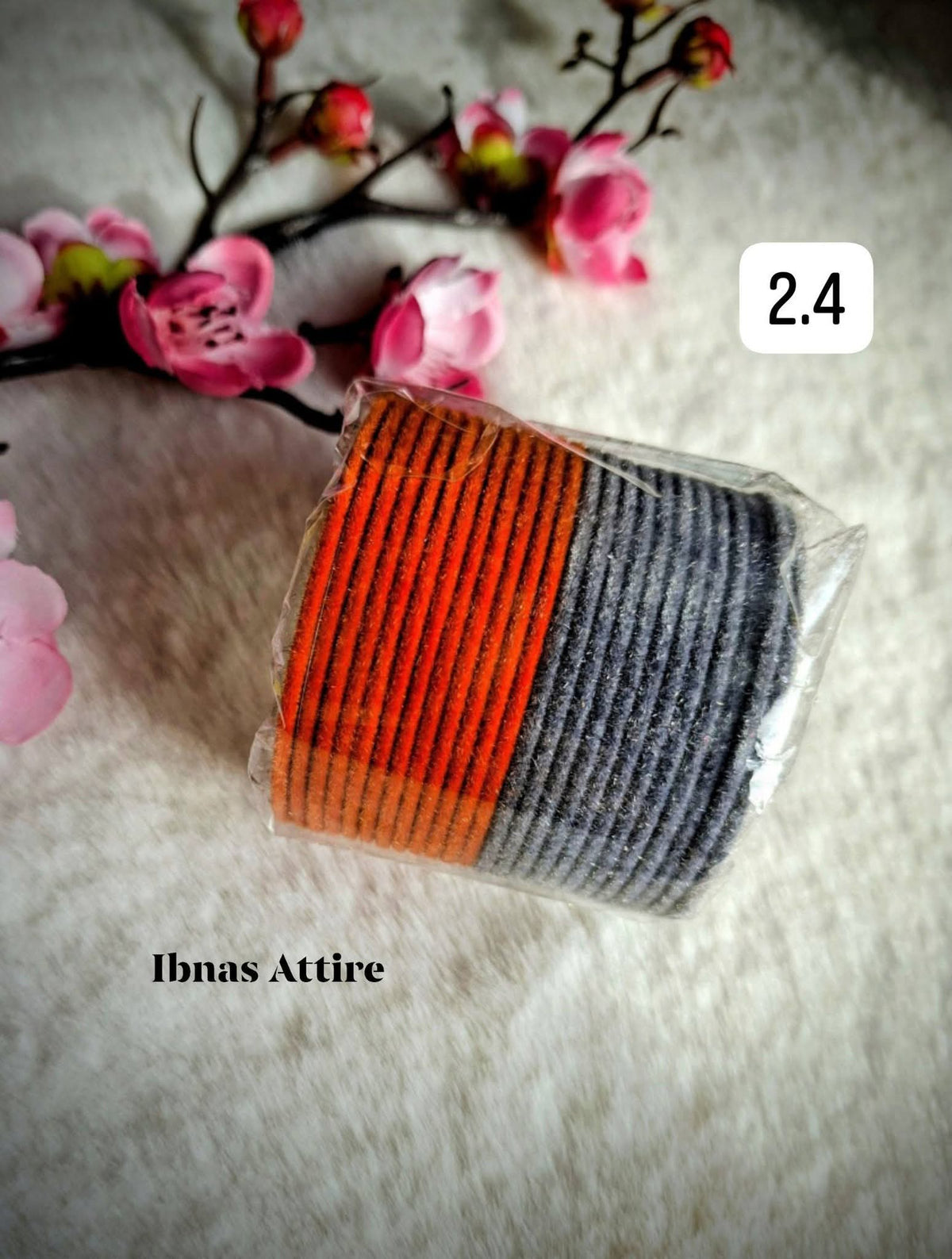 Traditional Velvet Metal Bangles | (24 colors) -24-Piece Set- (Size 2.4)