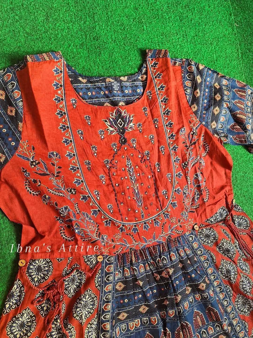 Jaipuri Pure Cotton Anarkali Suit Set | Hand & Adda Work with Dupatta | Designer Festive Ethnic Wear