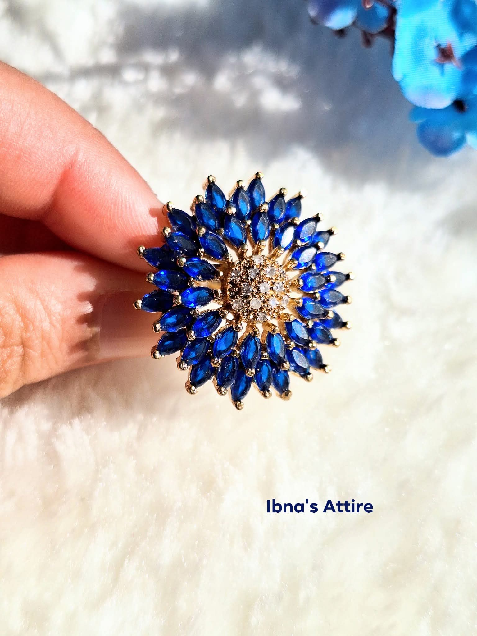 Gold plated AD adjustable rings.