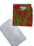 Stylish Rayon Floral Print Long Kurti with White Pants Co-Ord Set (Size- 44)