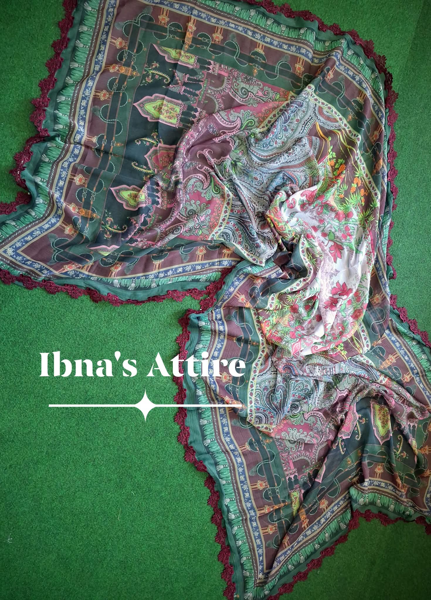Pakistani Embroidered Lawn 3-Piece Suit - Summer Collection