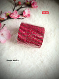 Kids Rani Pink Glitter Bangle Set | 24-Piece_ Festive Stack (Size 2.2)