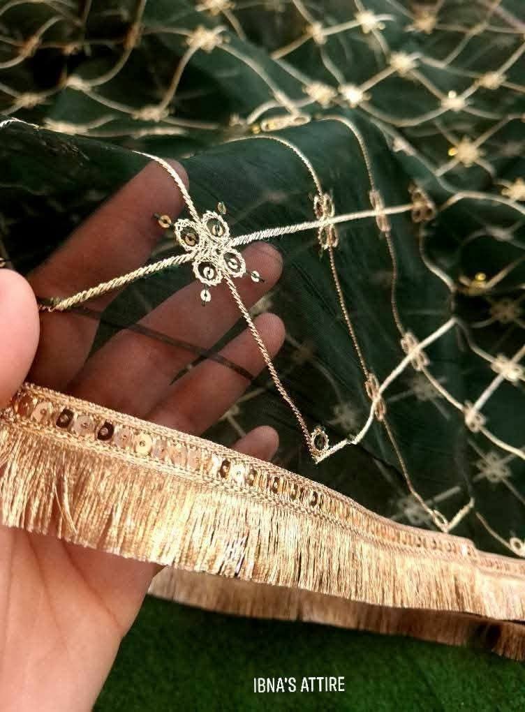 Party gown - bottle green