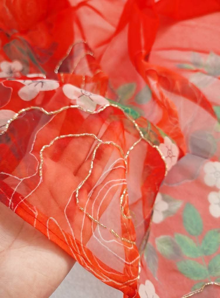 Organza Floral Saree