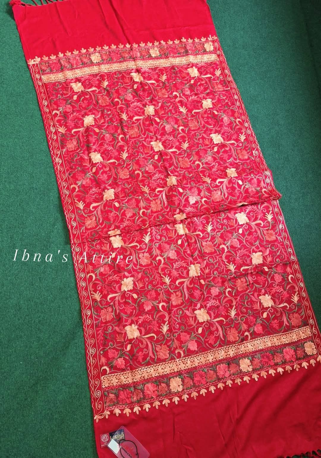 Original Kashmiri shawl- red